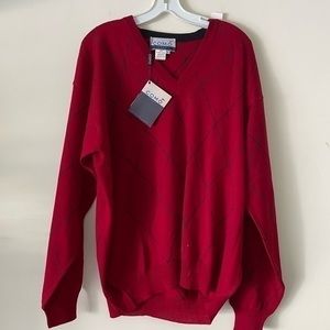 COMO Sport Solid Merino Wool V-Neck Sweater